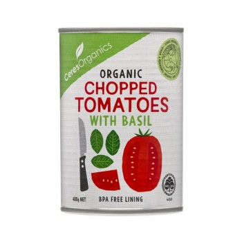 Organic Tomatoes, Chopped with Basil 400g image