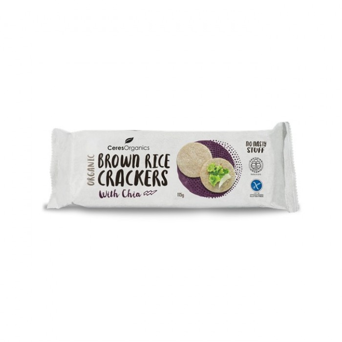 Organic Brown Rice Crackers with Chia image
