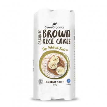 Organic Brown Rice Cakes, No Added Salt 110g image