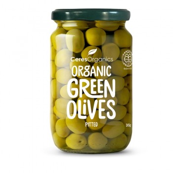 Organic Green Olives, Pitted 315g image