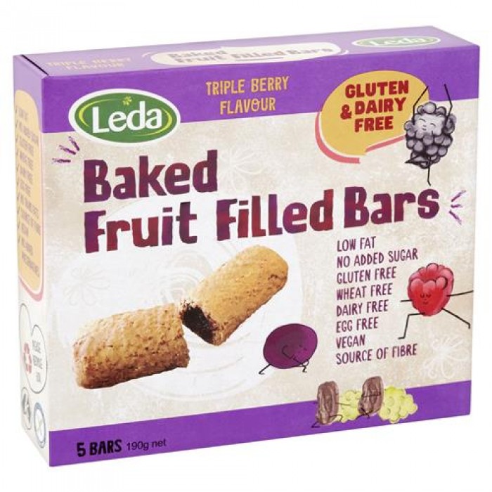 Baked Fruit Filled Bars Triple Berry 190g image