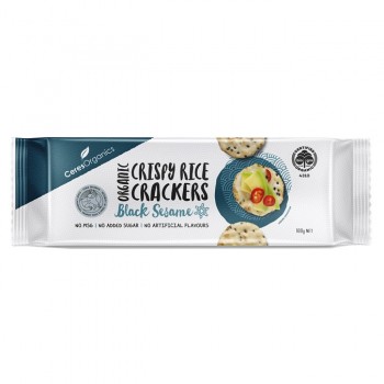 Organic Rice Crackers, Black Sesame 100g image